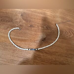 White and blue bead necklace​​​​​